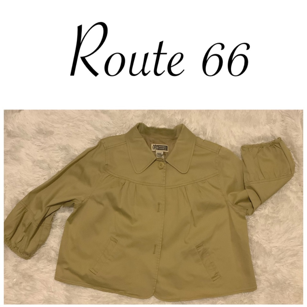 Khaki crop jacket women size xl extra large